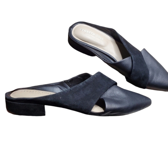 Kenneth Cole Black Leather/Suede Camelia X Loafer - Picture 2 of 7